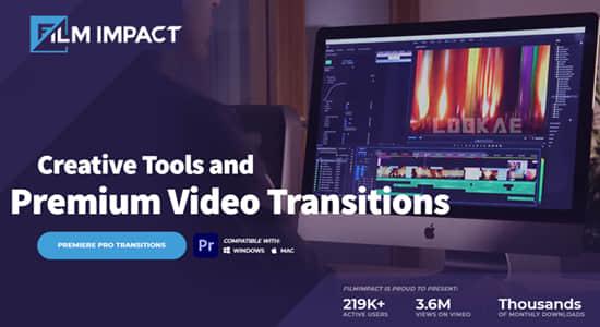 62个PR特效转场插件合集包FilmImpact Premium Video Transitions V4.9.6 CE Win-0mac